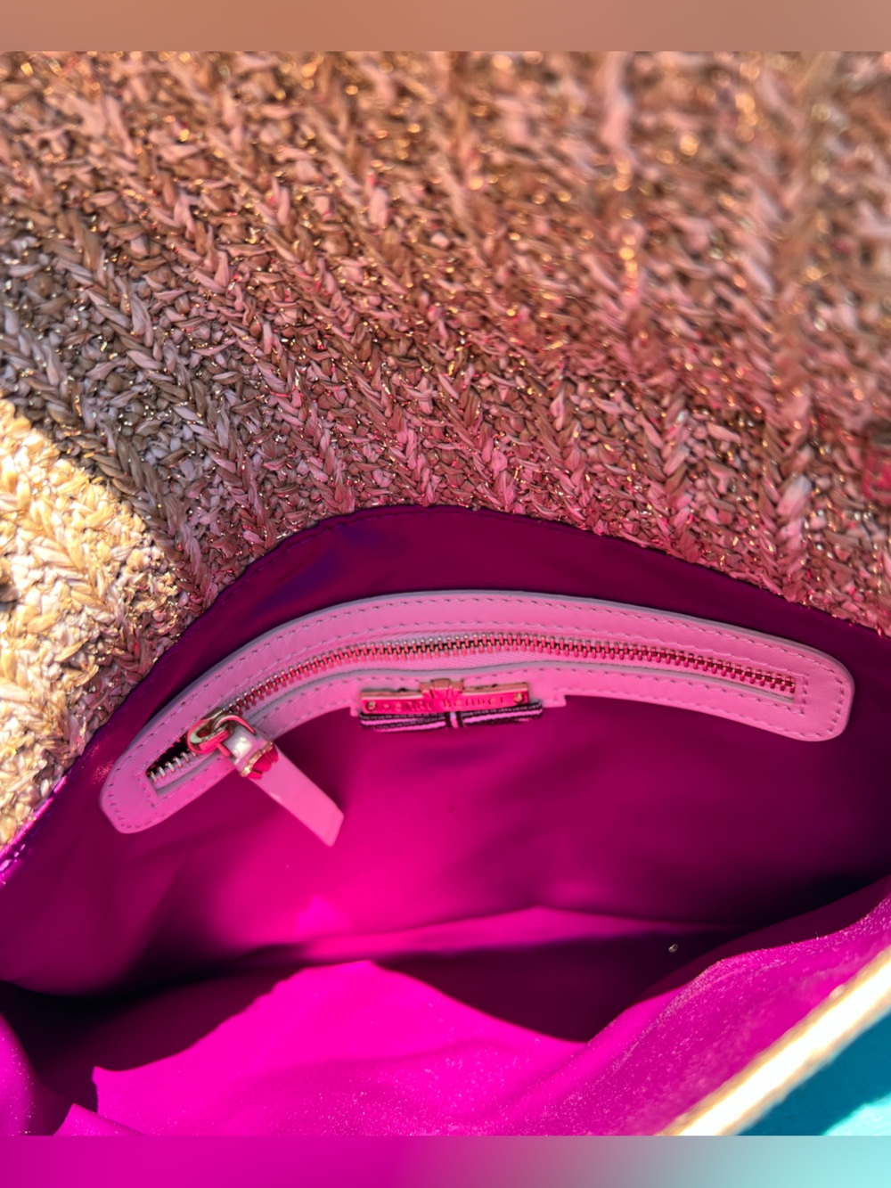 Henri Bendel Debutante
Asymmetrical Folding 
Raffia Wristlet/Clutch NWOT - Picture 5 of 13